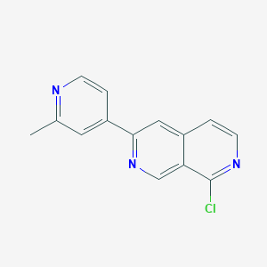 molecular formula C14H10ClN3 B15234433 1-Chloro-6-(2-methylpyridin-4-yl)-2,7-naphthyridine 