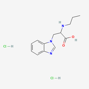 B1523444 3-(1H-1,3-benzodiazol-1-yl)-2-(propylamino)propanoic acid dihydrochloride CAS No. 1333875-88-9
