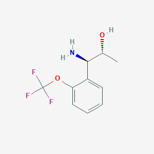 molecular formula C10H12F3NO2 B15234452 (1R,2R)-1-Amino-1-[2-(trifluoromethoxy)phenyl]propan-2-OL 