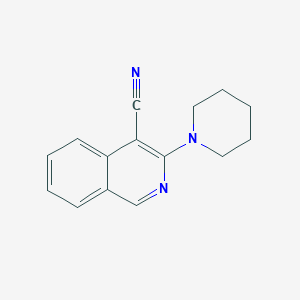 molecular formula C15H15N3 B15234487 3-(Piperidin-1-yl)isoquinoline-4-carbonitrile 