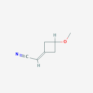 molecular formula C7H9NO B15234500 2-(3-Methoxycyclobutylidene)acetonitrile 