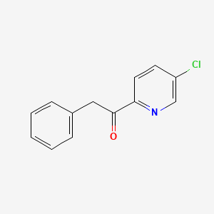 molecular formula C13H10ClNO B15234507 1-(5-Chloropyridin-2-YL)-2-phenylethan-1-one 