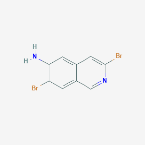 molecular formula C9H6Br2N2 B15234512 3,7-Dibromoisoquinolin-6-amine CAS No. 1841444-17-4