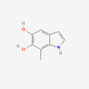 molecular formula C9H9NO2 B15234522 7-methyl-1H-indole-5,6-diol 