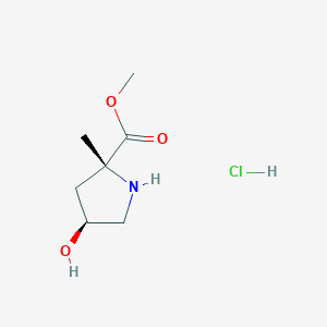 Methyl (2R,4S)-4-hydroxy-2-methylpyrrolidine-2-carboxylate hcl