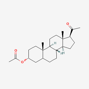 [(3R,8R,9S,10S,13S,14S,17S)-17-acetyl-10,13-dimethyl-2,3,4,5,6,7,8,9,11,12,14,15,16,17-tetradecahydro-1H-cyclopenta[a]phenanthren-3-yl] acetate