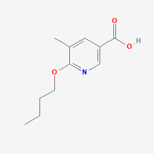 molecular formula C11H15NO3 B15234563 6-Butoxy-5-methylpyridine-3-carboxylic acid 