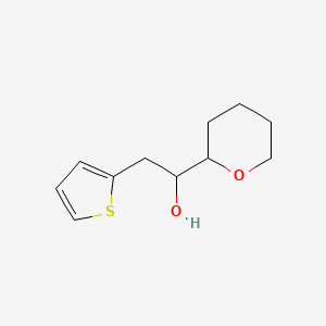 1-(Oxan-2-yl)-2-thiophen-2-ylethanol