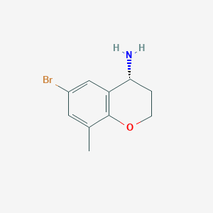 molecular formula C10H12BrNO B15234579 (R)-6-Bromo-8-methylchroman-4-amine 