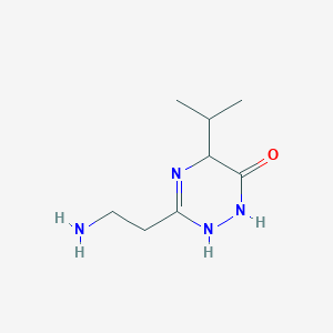 molecular formula C8H16N4O B15234587 3-(2-Aminoethyl)-5-isopropyl-4,5-dihydro-1,2,4-triazin-6(1H)-one 