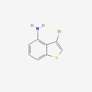 molecular formula C8H6BrNS B15234643 3-Bromobenzo[b]thiophen-4-amine 