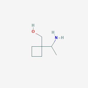 molecular formula C7H15NO B15234678 1-(1-Aminoethyl)cyclobutanemethanol CAS No. 1859761-35-5