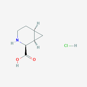 molecular formula C7H12ClNO2 B15234681 cis-3-Azabicyclo[4.1.0]heptane-2-carboxylic acid hcl 