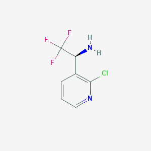 molecular formula C7H6ClF3N2 B15234711 (S)-1-(2-Chloropyridin-3-YL)-2,2,2-trifluoroethan-1-amine 