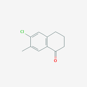 molecular formula C11H11ClO B15234739 6-Chloro-7-methyl-3,4-dihydronaphthalen-1(2H)-one 