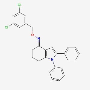 N-[(3,5-dichlorophenyl)methoxy]-1,2-diphenyl-4,5,6,7-tetrahydro-1H-indol-4-imine