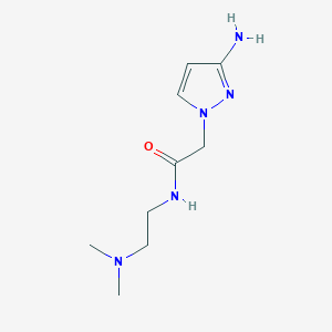 molecular formula C9H17N5O B1523479 2-(3-氨基-1H-吡唑-1-基)-N-[2-(二甲基氨基)乙基]乙酰胺 CAS No. 1247062-04-9