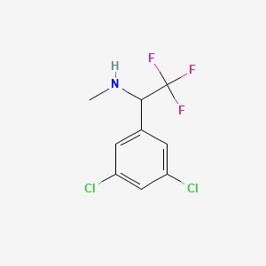 molecular formula C9H8Cl2F3N B15234799 1-(3,5-Dichlorophenyl)-2,2,2-trifluoro-N-methylethanamine 