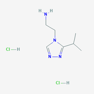 B1523481 2-[3-(propan-2-yl)-4H-1,2,4-triazol-4-yl]ethan-1-amine dihydrochloride CAS No. 1333954-67-8