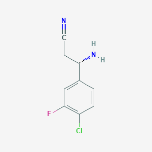 (3S)-3-Amino-3-(4-chloro-3-fluorophenyl)propanenitrile