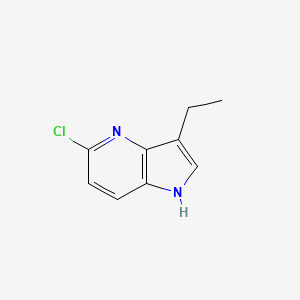 molecular formula C9H9ClN2 B15234822 5-chloro-3-ethyl-1H-pyrrolo[3,2-b]pyridine CAS No. 1638760-05-0