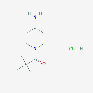 molecular formula C10H21ClN2O B1523484 1-(4-氨基哌啶-1-基)-2,2-二甲基丙烷-1-酮盐酸盐 CAS No. 1286264-64-9