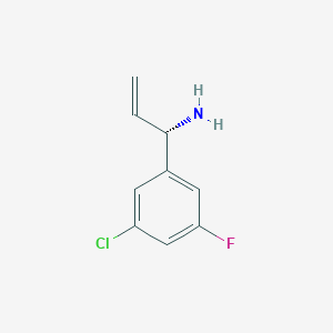 molecular formula C9H9ClFN B15234911 (1S)-1-(5-Chloro-3-fluorophenyl)prop-2-enylamine 