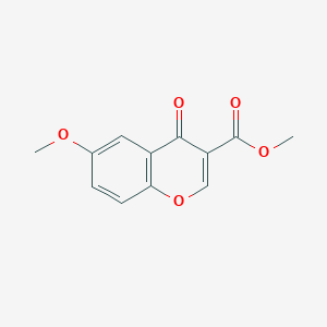 molecular formula C12H10O5 B15234912 Methyl 6-methoxy-4-oxo-4H-chromene-3-carboxylate 