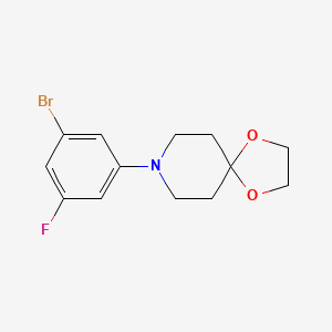 molecular formula C13H15BrFNO2 B15234927 8-(3-Bromo-5-fluorophenyl)-1,4-dioxa-8-azaspiro[4.5]decane 