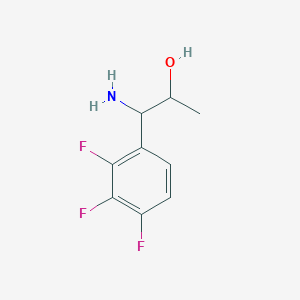 molecular formula C9H10F3NO B15234942 1-Amino-1-(2,3,4-trifluorophenyl)propan-2-OL 