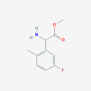 molecular formula C10H12FNO2 B15234949 Methyl 2-amino-2-(5-fluoro-2-methylphenyl)acetate 