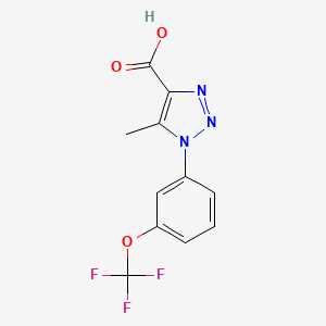 molecular formula C11H8F3N3O3 B1523495 5-甲基-1-[3-(三氟甲氧基)苯基]-1H-1,2,3-三唑-4-羧酸 CAS No. 1326837-94-8