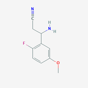 3-Amino-3-(2-fluoro-5-methoxyphenyl)propanenitrile