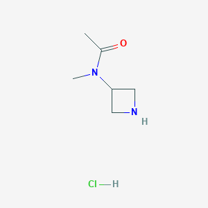 molecular formula C6H13ClN2O B1523500 N-(氮杂环-3-基)-N-甲基乙酰胺盐酸盐 CAS No. 935668-15-8