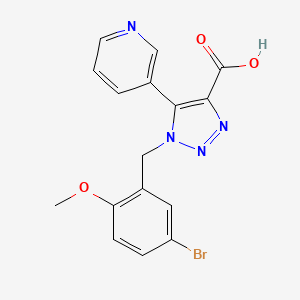 B1523503 1-(5-bromo-2-methoxybenzyl)-5-pyridin-3-yl-1H-1,2,3-triazole-4-carboxylic acid CAS No. 1351847-58-9