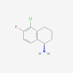 molecular formula C10H11ClFN B15235071 (S)-5-Chloro-6-fluoro-1,2,3,4-tetrahydronaphthalen-1-amine 