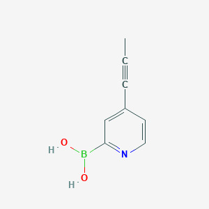 molecular formula C8H8BNO2 B15235093 (4-(Prop-1-YN-1-YL)pyridin-2-YL)boronic acid 