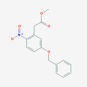 molecular formula C16H15NO5 B1523512 5-(苄氧基-2-硝基苯基)乙酸甲酯 CAS No. 1082040-76-3