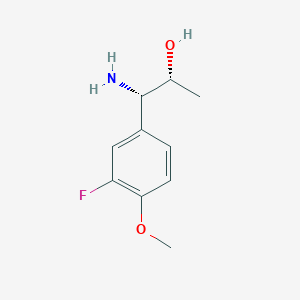 molecular formula C10H14FNO2 B15235121 (1S,2R)-1-Amino-1-(3-fluoro-4-methoxyphenyl)propan-2-OL 