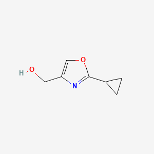 molecular formula C7H9NO2 B1523516 (2-环丙基恶唑-4-基)甲醇 CAS No. 1190312-83-4