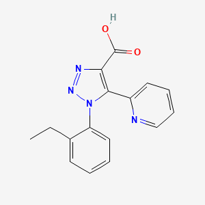molecular formula C16H14N4O2 B1523521 1-(2-ethylphenyl)-5-(pyridin-2-yl)-1H-1,2,3-triazole-4-carboxylic acid CAS No. 1351809-37-4