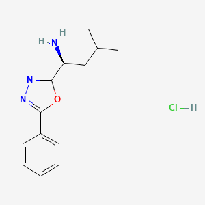 (S)-3-Methyl-1-(5-phenyl-1,3,4-oxadiazol-2-YL)butan-1-amine hcl