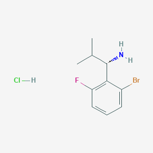 (S)-1-(2-Bromo-6-fluorophenyl)-2-methylpropan-1-amine hcl