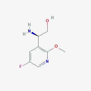 molecular formula C8H11FN2O2 B15235320 (R)-2-Amino-2-(5-fluoro-2-methoxypyridin-3-YL)ethan-1-OL 