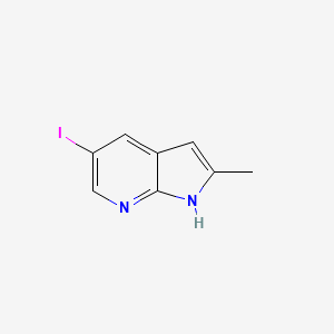 molecular formula C8H7IN2 B15235342 5-iodo-2-methyl-1H-pyrrolo[2,3-b]pyridine 