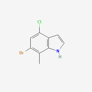 molecular formula C9H7BrClN B1523536 6-溴-4-氯-7-甲基-1H-吲哚 CAS No. 1167056-83-8
