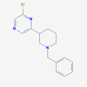 molecular formula C16H18BrN3 B15235366 2-(1-Benzylpiperidin-3-YL)-6-bromopyrazine 