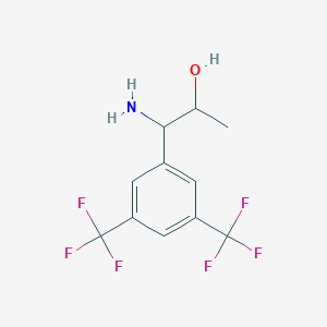 1-Amino-1-[3,5-bis(trifluoromethyl)phenyl]propan-2-OL