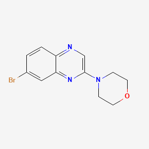 molecular formula C12H12BrN3O B1523545 4-(7-溴喹喔啉-2-基)吗啉 CAS No. 916811-87-5