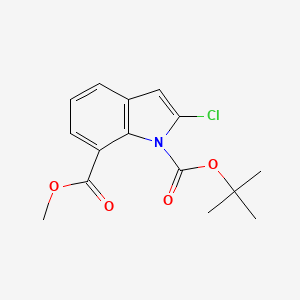 1-tert-butyl7-methyl2-chloro-1H-indole-1,7-dicarboxylate